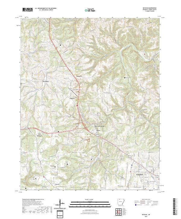 Batavia, AR — USGS 7.5-minute topo (2024)