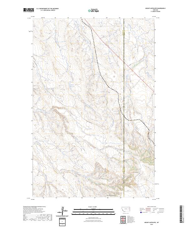 Mount Antelope, MT — USGS 7.5-minute topo (2024)