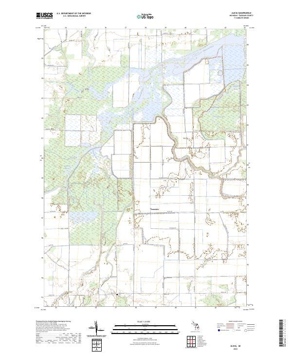 Alicia, MI — USGS 7.5-minute topo (2023)