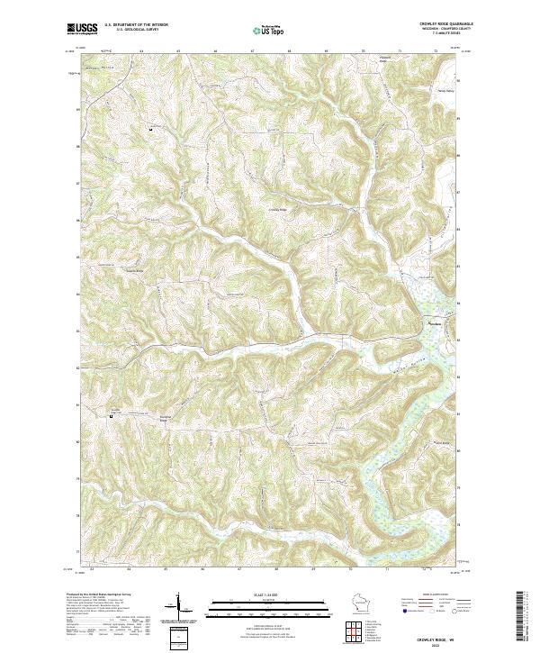 Crowley Ridge, WI — USGS 7.5-minute topo (2022)