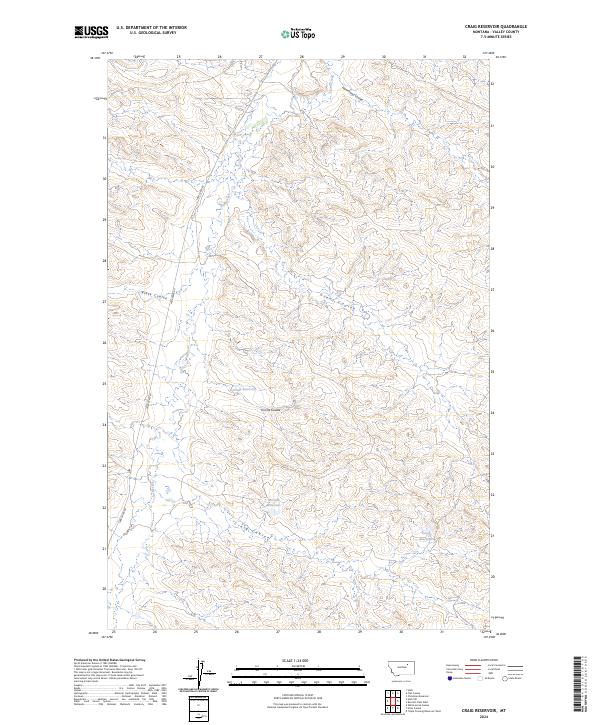 Craig Reservoir, MT — USGS 7.5-minute topo (2024)
