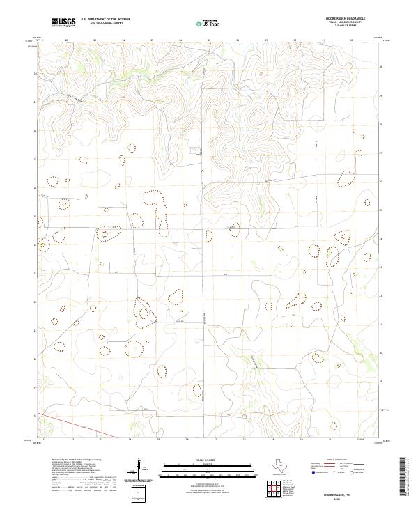 Moore Ranch, TX — USGS 7.5-minute topo (2022)