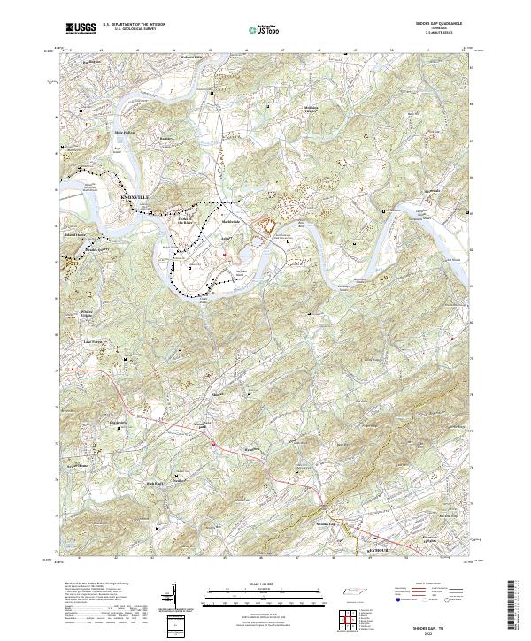 Shooks Gap, TN — USGS 7.5-minute topo (2022)