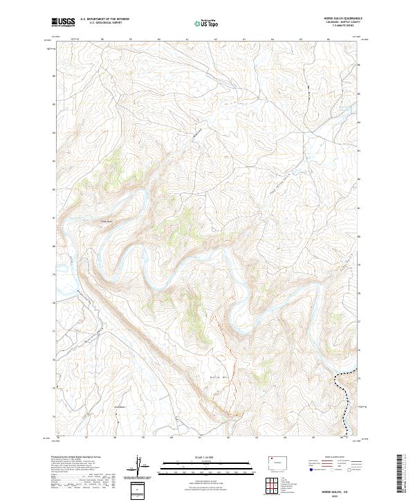 Horse Gulch, CO — USGS 7.5-minute topo (2022)