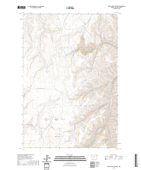 Three Lakes Country, OR — USGS 7.5-minute topo (2023)