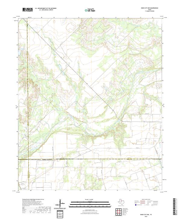 Knox City NW, TX — USGS 7.5-minute topo (2022)