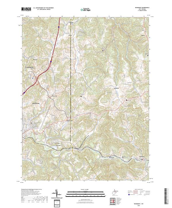 Rosemont, WV — USGS 7.5-minute topo (2023)