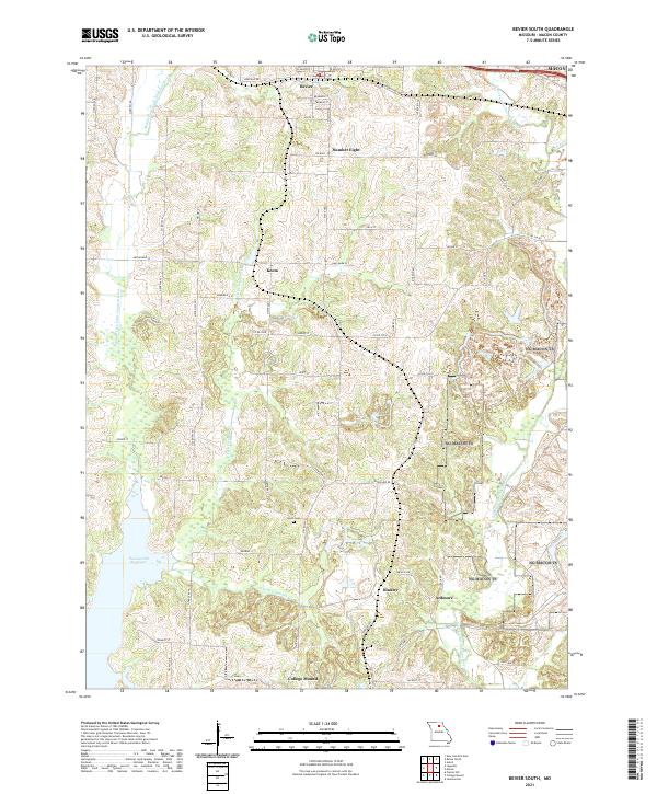 Bevier South, MO — USGS 7.5-minute topo (2021)