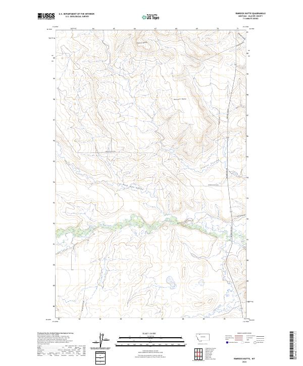 Rimrock Butte, MT — USGS 7.5-minute topo (2024)