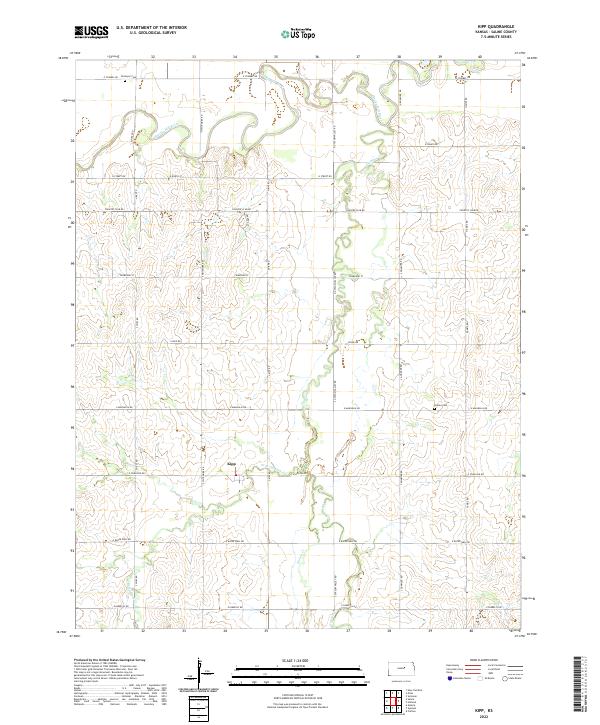 Kipp, KS — USGS 7.5-minute topo (2022)