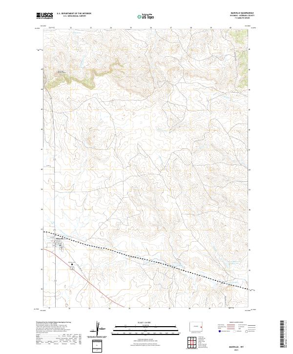 Manville, WY — USGS 7.5-minute topo (2021)