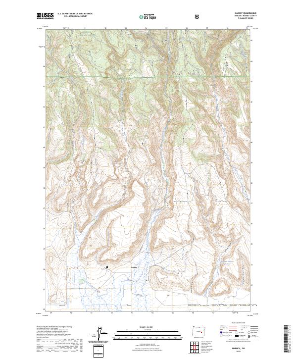 Harney, OR — USGS 7.5-minute topo (2023)