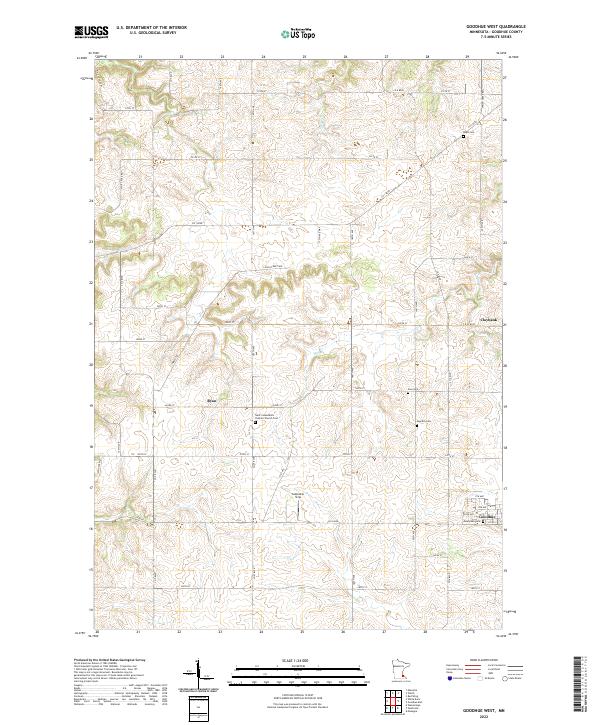 Goodhue West, MN — USGS 7.5-minute topo (2022)