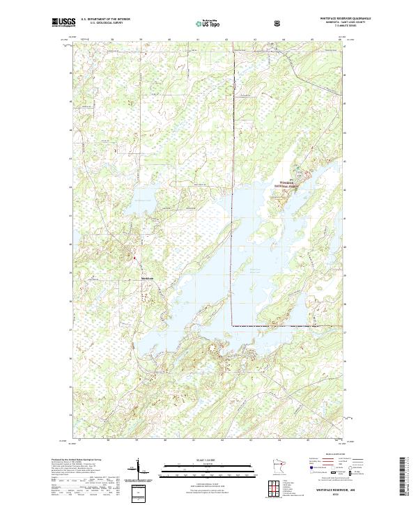 Whiteface Reservoir, MN — USGS 7.5-minute topo (2022)