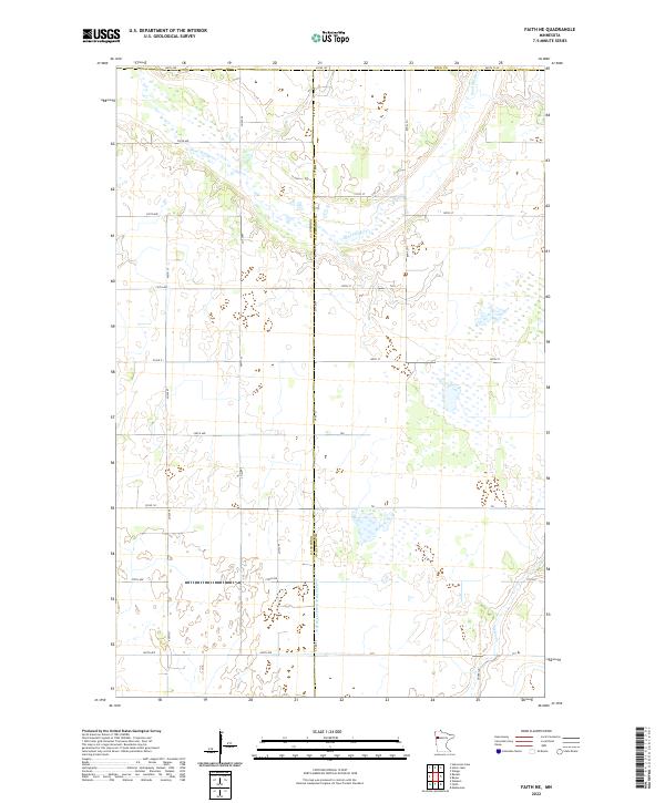 Faith NE, MN — USGS 7.5-minute topo (2022)