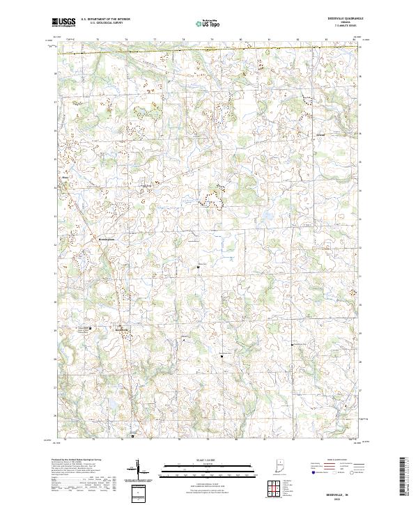 Deedsville, IN — USGS 7.5-minute topo (2022)