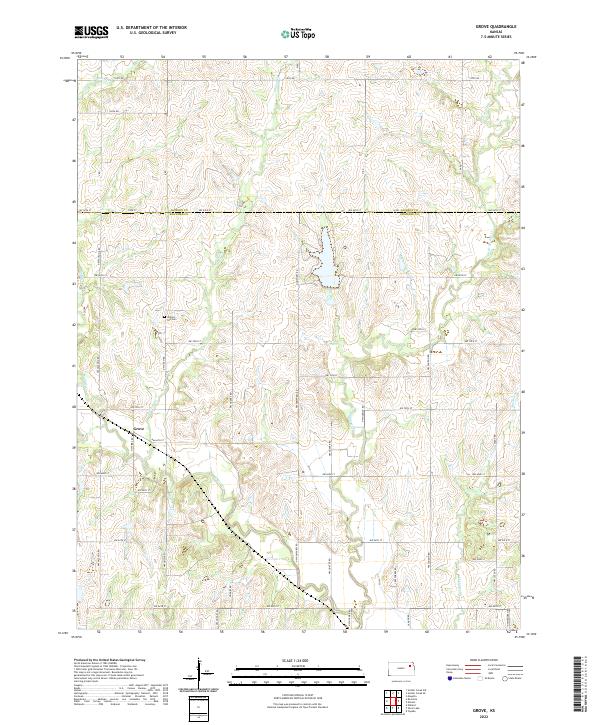 Grove, KS — USGS 7.5-minute topo (2022)
