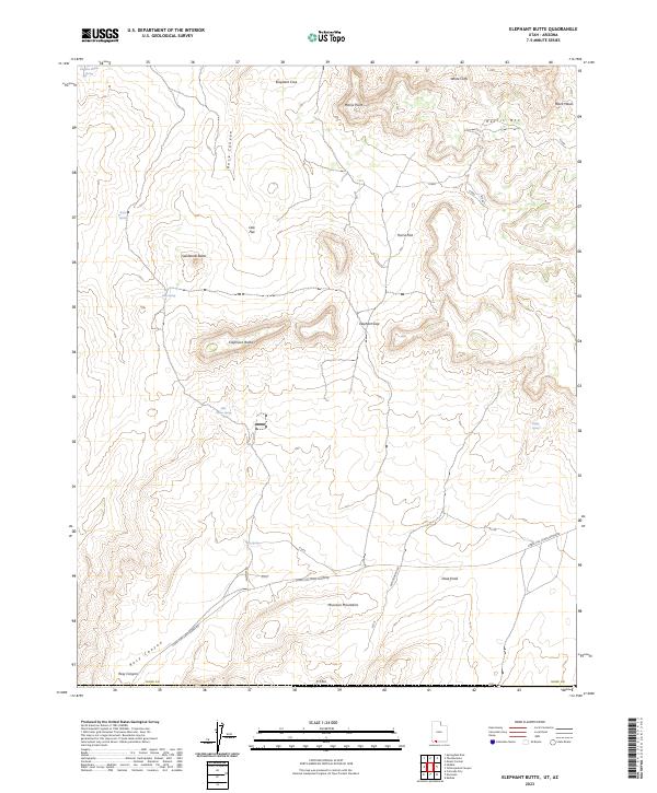 Elephant Butte, UT-AZ — USGS 7.5-minute topo (2023)