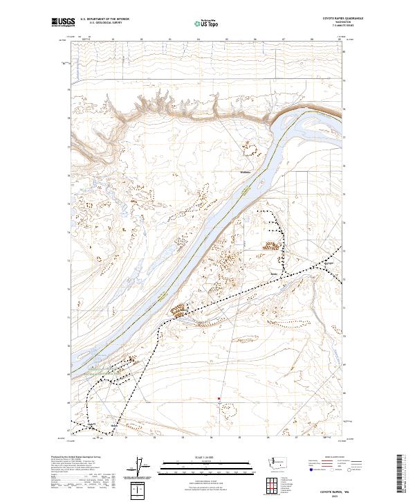 Coyote Rapids, WA — USGS 7.5-minute topo (2023)