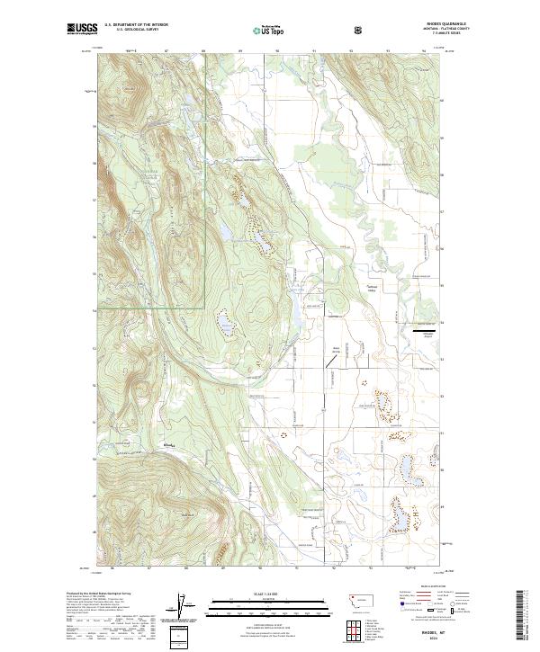 Rhodes, MT — USGS 7.5-minute topo (2024)