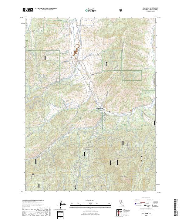 Callahan, CA — USGS 7.5-minute topo (2023)
