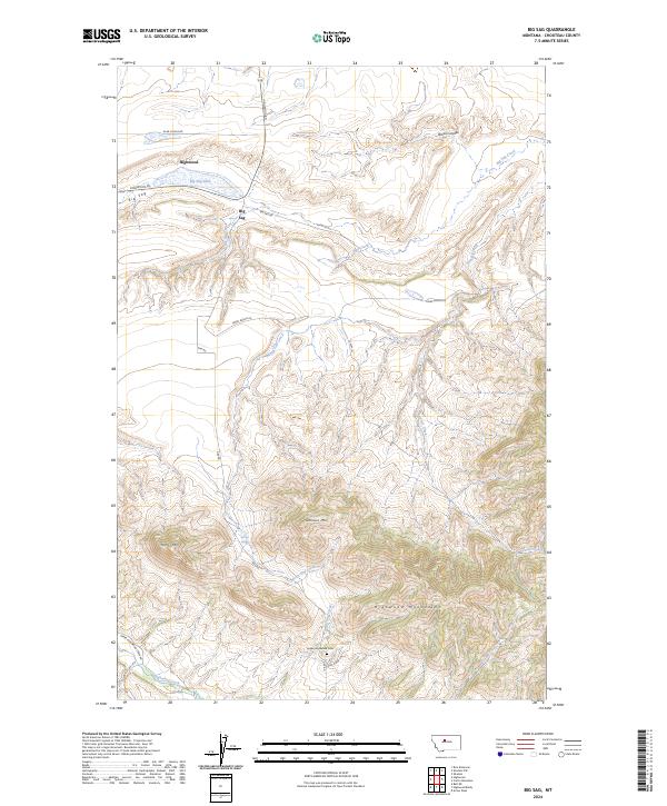 Big Sag, MT — USGS 7.5-minute topo (2024)