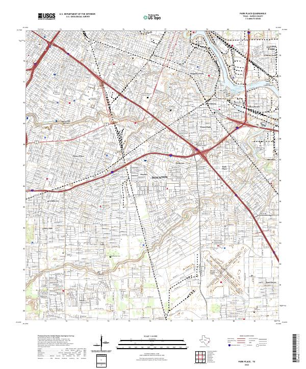 Park Place, TX — USGS 7.5-minute topo (2022)