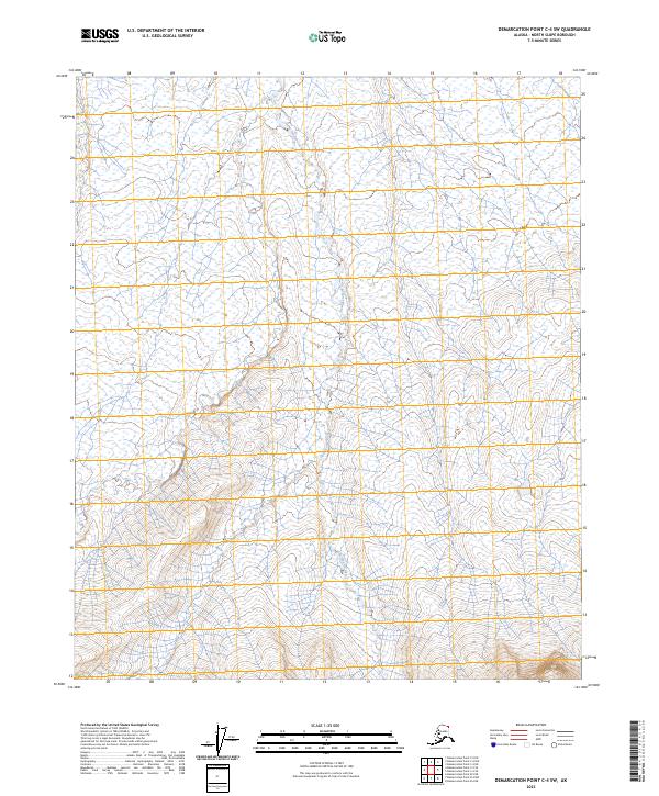 Demarcation Point C-4 SW, AK — USGS 7.5-minute topo (2023)