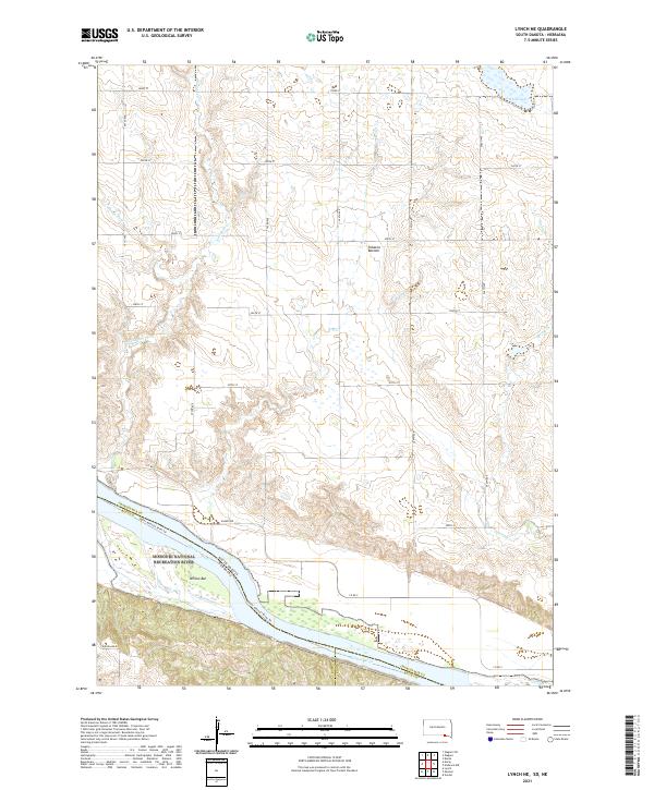 Lynch NE, SD-NE — USGS 7.5-minute topo (2021)