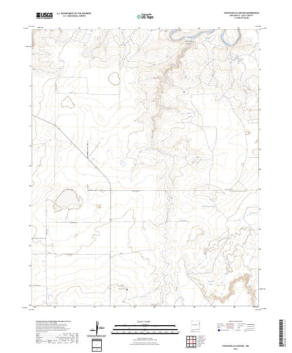 Tuscocoillo Canyon, NM — USGS 7.5-minute topo (2023)