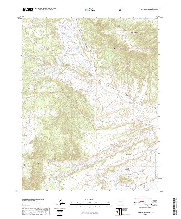 Creager Reservoir, CO — USGS 7.5-minute topo (2022)