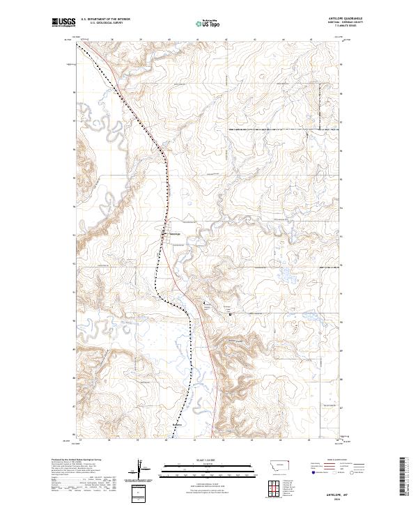 Antelope, MT — USGS 7.5-minute topo (2024)