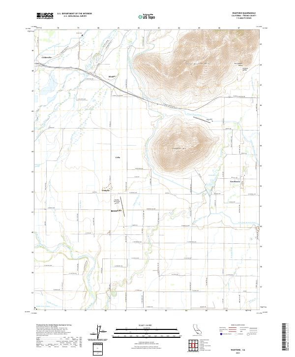 Wahtoke, CA — USGS 7.5-minute topo (2021)