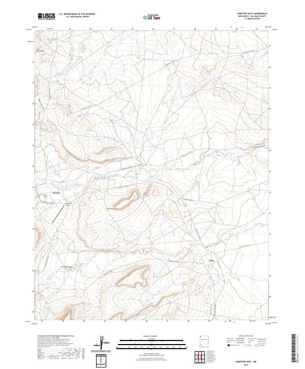 Sanostee East, NM — USGS 7.5-minute topo (2023)