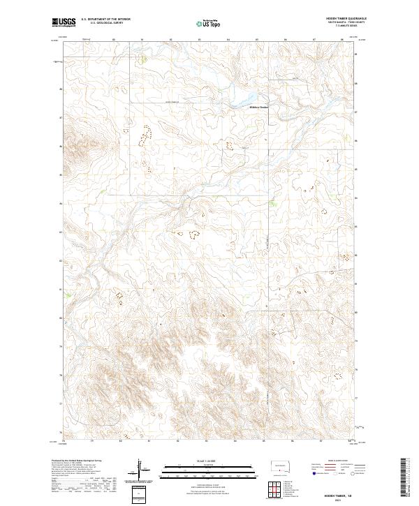 Hidden Timber, SD — USGS 7.5-minute topo (2021)