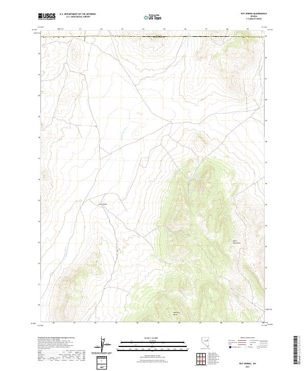 Pot Spring, NV — USGS 7.5-minute topo (2021)