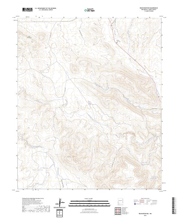Bear Mountain, NM — USGS 7.5-minute topo (2023)