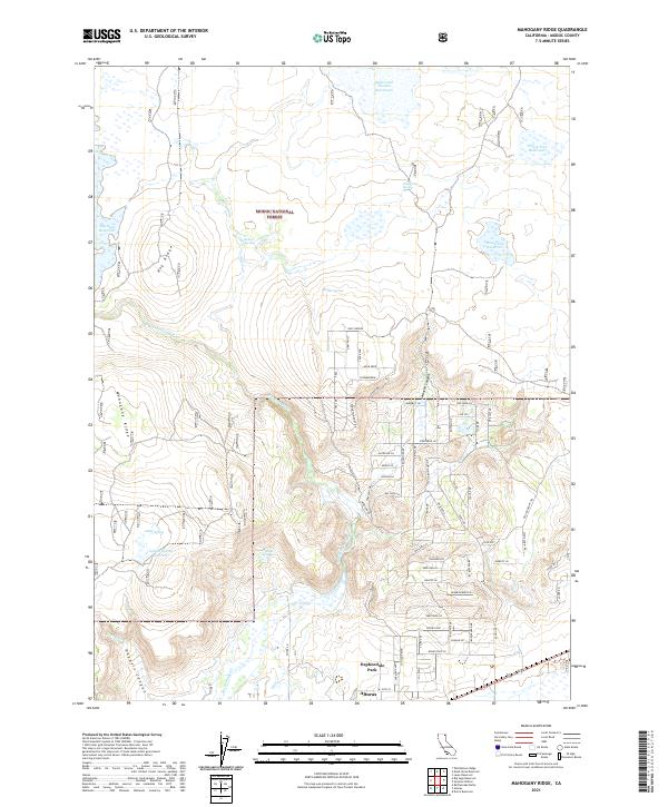 Mahogany Ridge, CA — USGS 7.5-minute topo (2021)