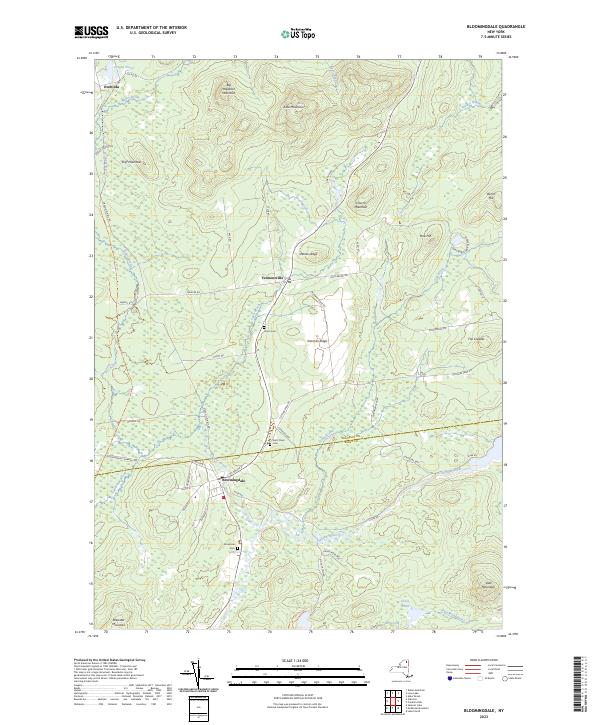Bloomingdale, NY — USGS 7.5-minute topo (2023)