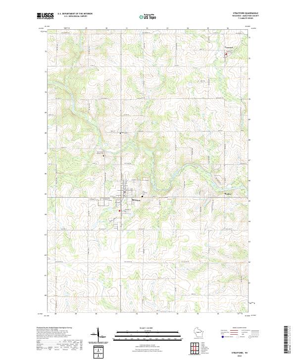 Stratford, WI — USGS 7.5-minute topo (2022)