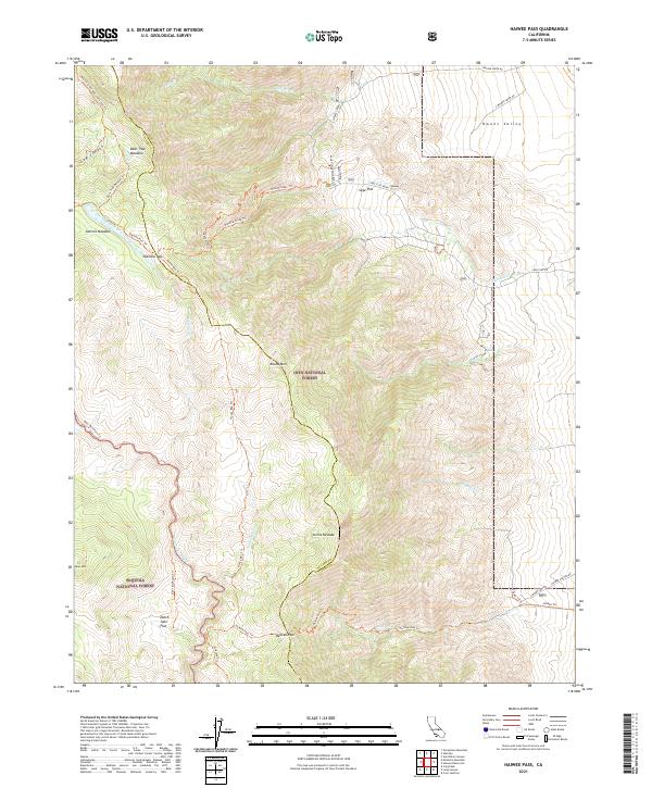 Haiwee Pass, CA — USGS 7.5-minute topo (2021)