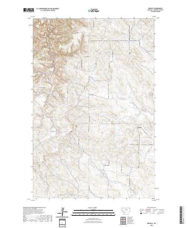 Brusett, MT — USGS 7.5-minute topo (2024)