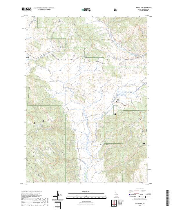 Wayan East, ID — USGS 7.5-minute topo (2023)