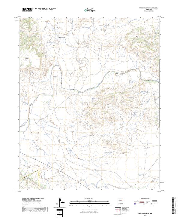 Trinchera Creek, NM — USGS 7.5-minute topo (2023)