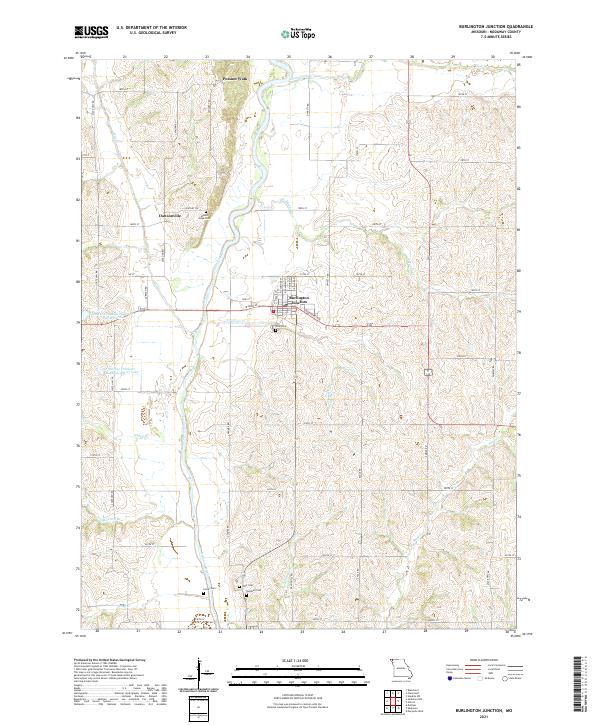 Burlington Junction, MO — USGS 7.5-minute topo (2021)