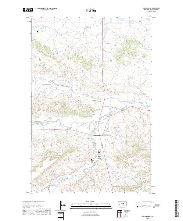 Grass Range, MT — USGS 7.5-minute topo (2024)
