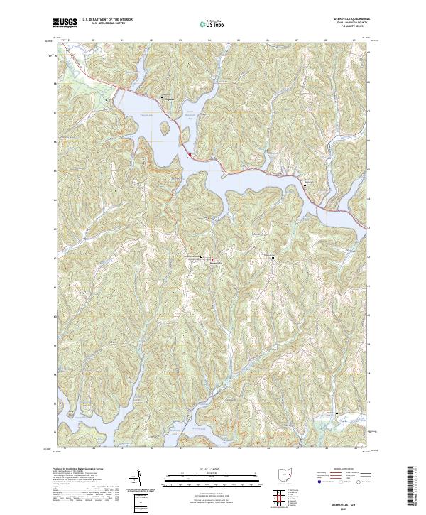 Deersville, OH — USGS 7.5-minute topo (2023)