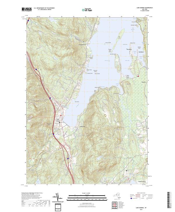 Lake George, NY — USGS 7.5-minute topo (2023)