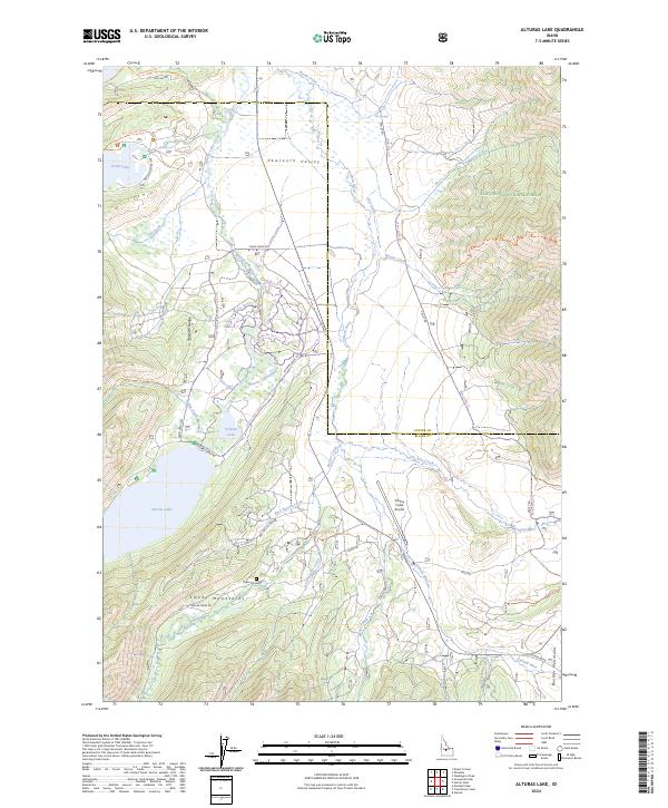 Alturas Lake, ID — USGS 7.5-minute topo (2024)