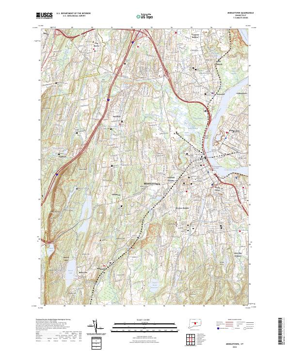 Middletown, CT — USGS 7.5-minute topo (2024)